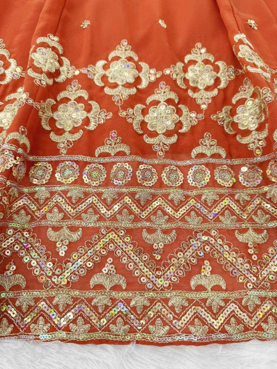 Faux Georgette Embroidered Lehenga Navratri Chaniya Choli - MYLUXURY LANE ENTERPRISE